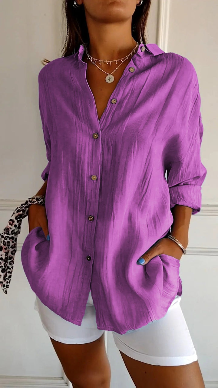Hazel | Pleated Flowing Camicetta