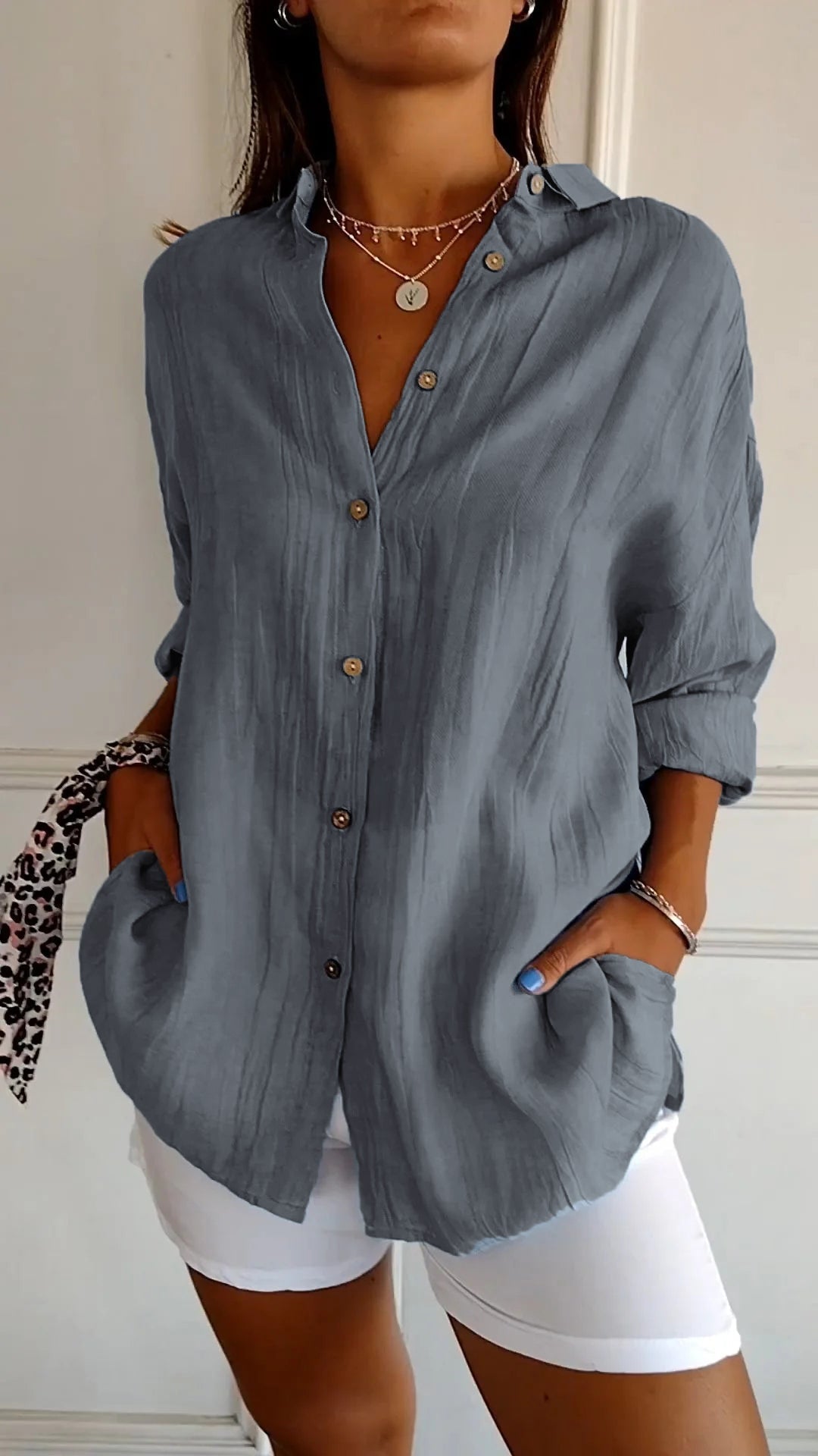 Hazel | Pleated Flowing Camicetta