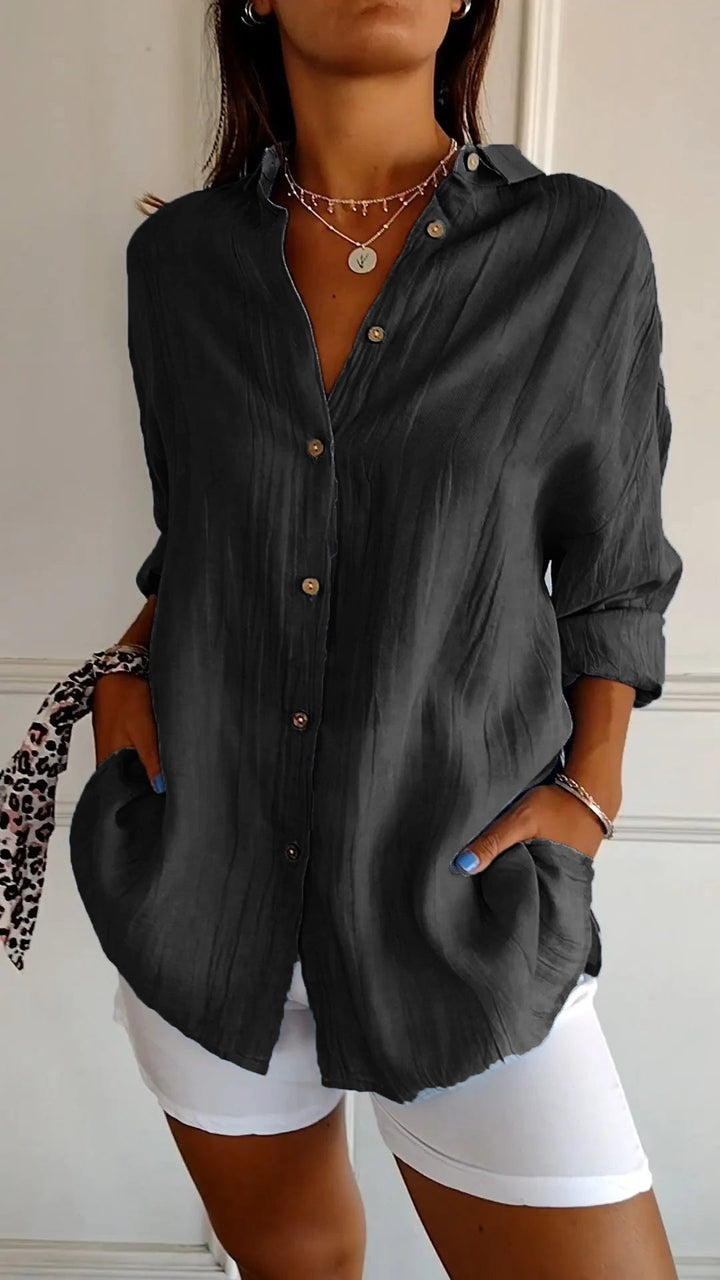 Hazel | Pleated Flowing Camicetta