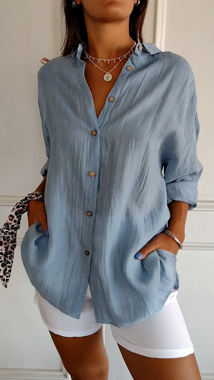 Hazel | Pleated Flowing Camicetta