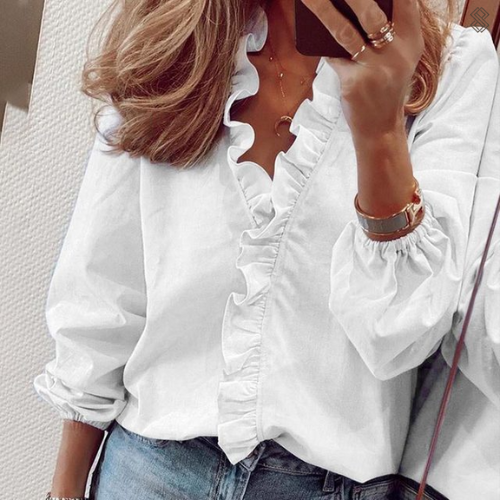 Kira | Ruffle Collar Camicetta