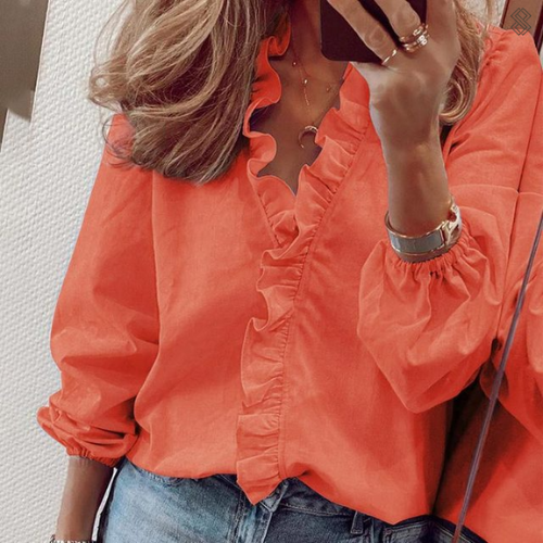 Kira | Ruffle Collar Camicetta