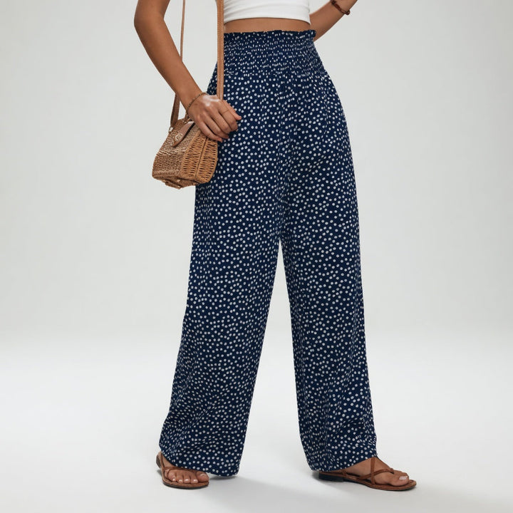 Bindi | Elegante Stampato Gamba Larga Pantaloni for Women