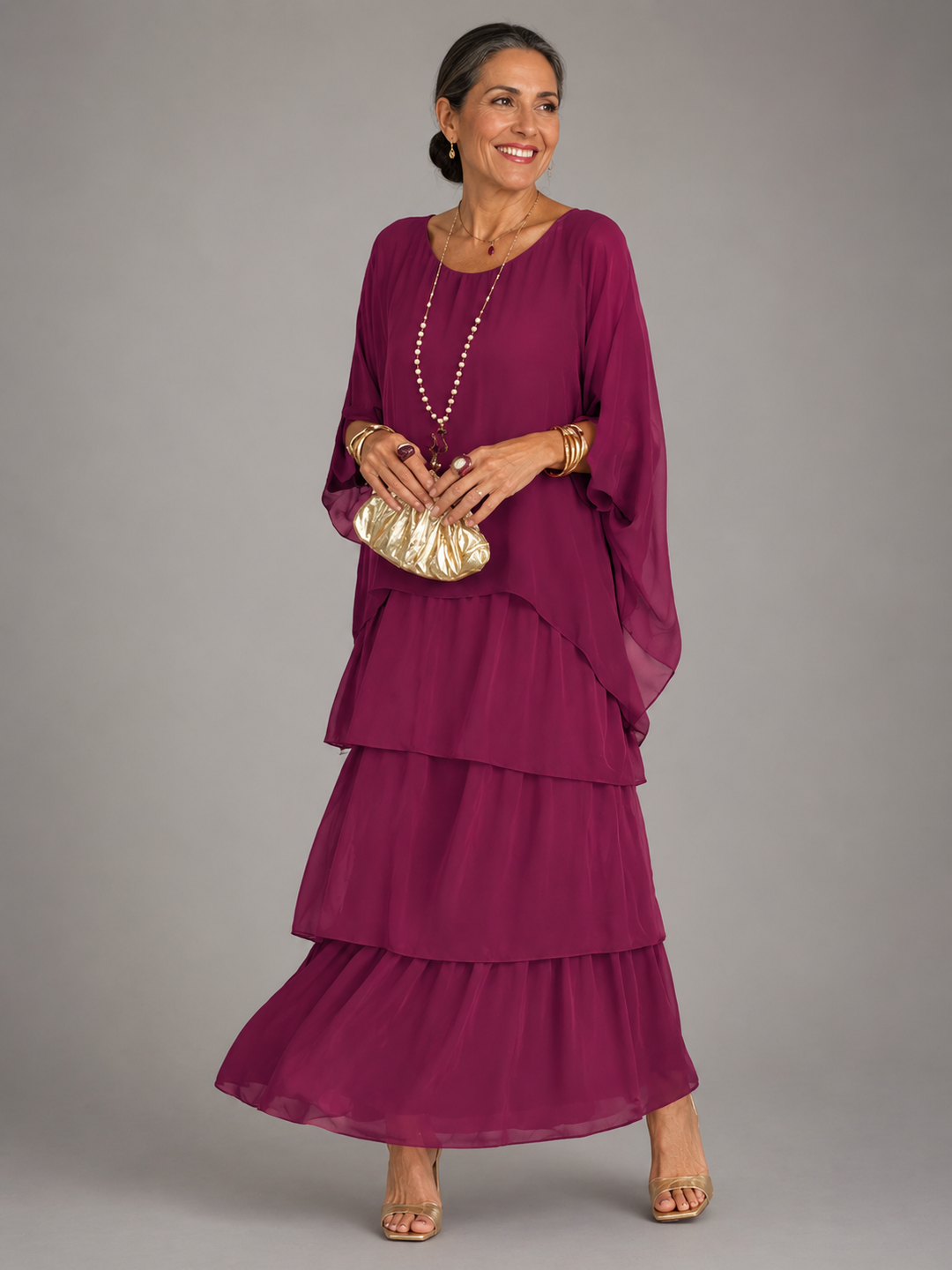 Lara | Elegante Flowing Maxi Abito