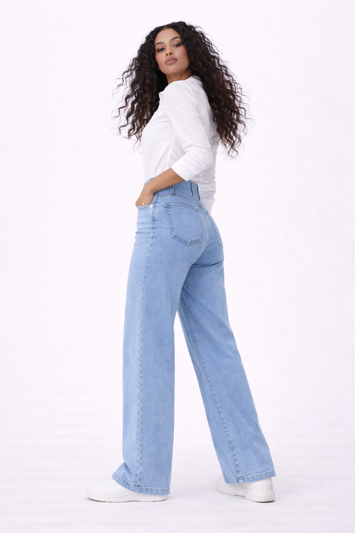 Amara | Jeans a Zampa Vita Alta Elastica