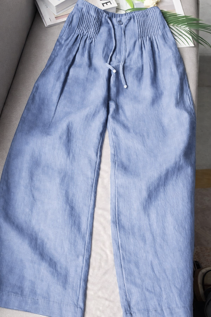 Bridie | Easy Leggero Cotone Gamba Larga Pantaloni