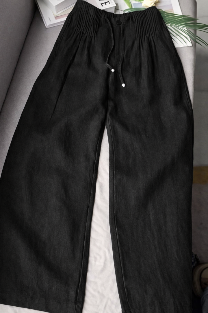 Bridie | Easy Leggero Cotone Gamba Larga Pantaloni