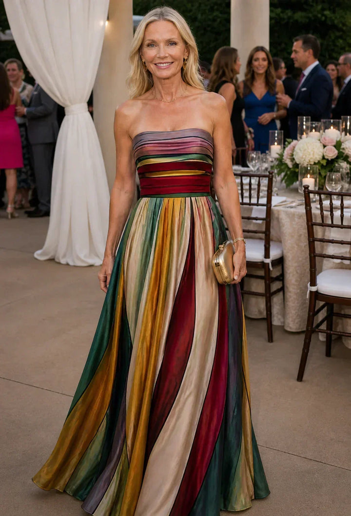 Alessia | Strapless Flared Abito, Easy and Elegante