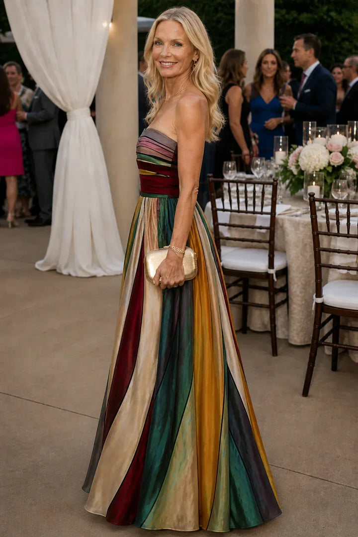 Alessia | Strapless Flared Abito, Easy and Elegante