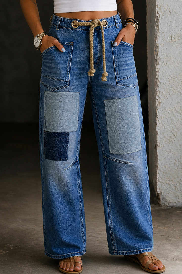 Margaret | Jeans Patchwork con Coulisse