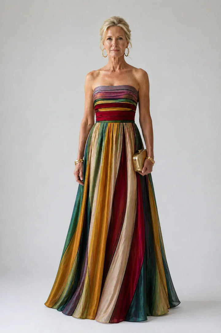 Alessia | Strapless Flared Abito, Easy and Elegante