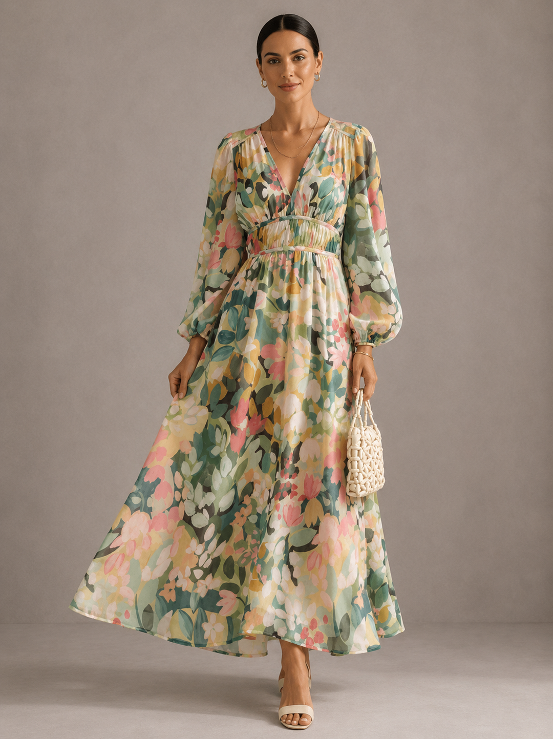 Daisy | Feminine Abito with Floreale Motif