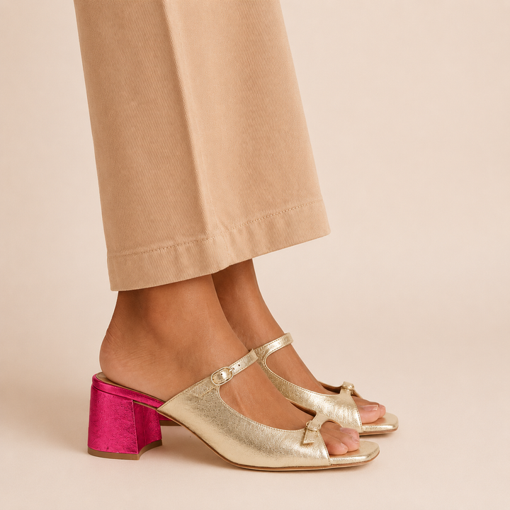 Yarra | Elegante Oro Heeled Sandali