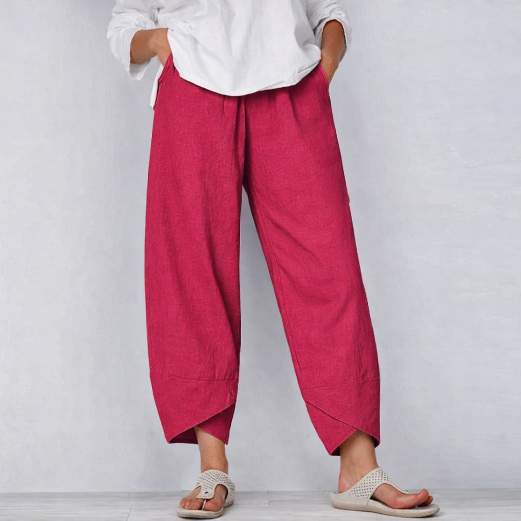 Gilly | Chic Pleated Estate Pantaloni with Pockets