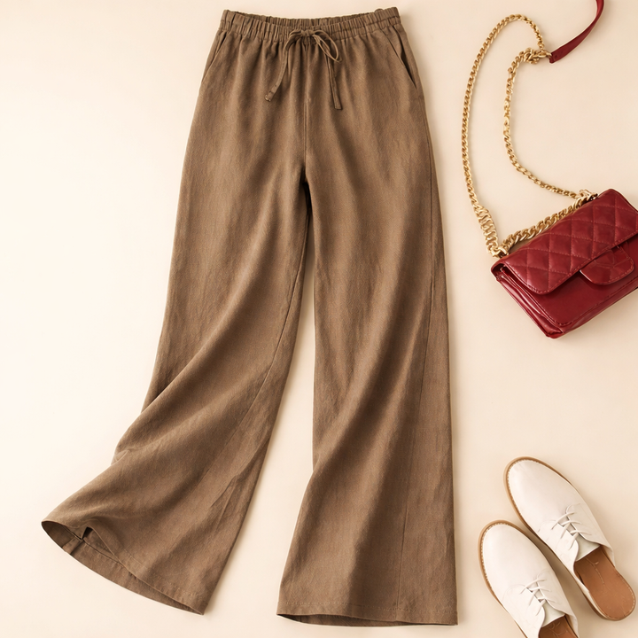 Therese | Easy Cropped Gamba Larga Drawstring Pantaloni