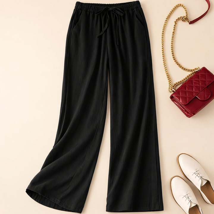 Therese | Easy Cropped Gamba Larga Drawstring Pantaloni