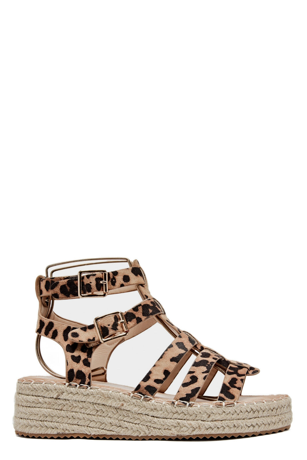Rosamund | Leopard Wedge Sandalo