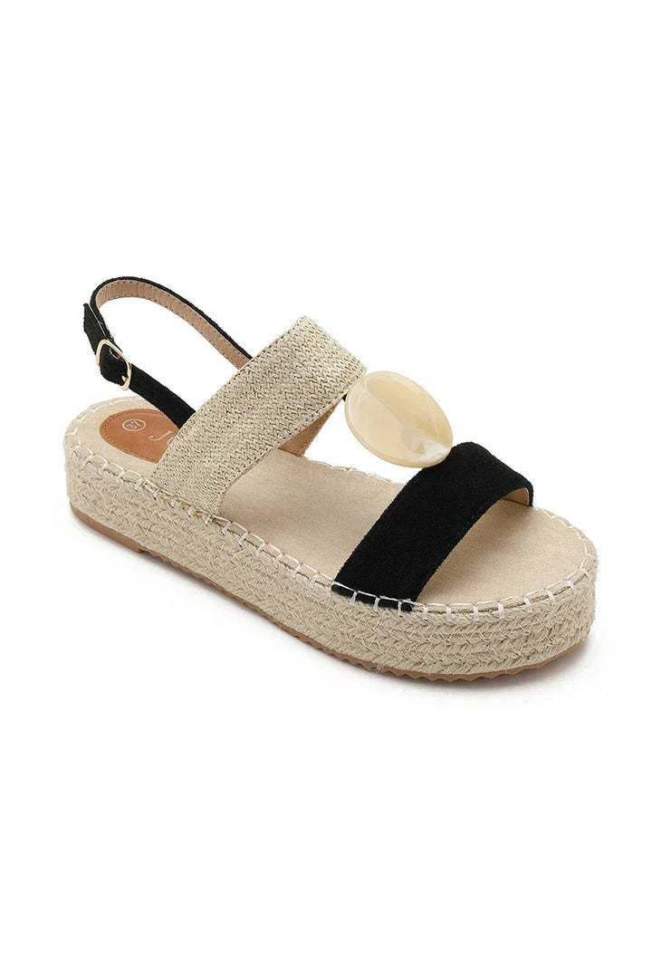 Ysolt | Nero Wedge Sandalo