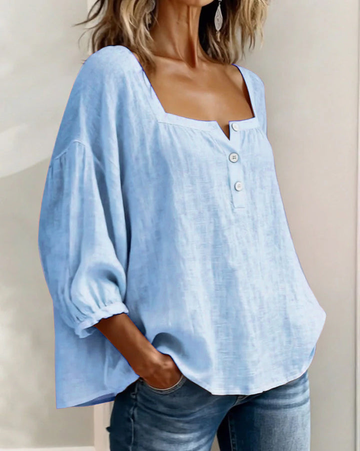Uma | Square-Neck Manica a Palloncino Camicetta