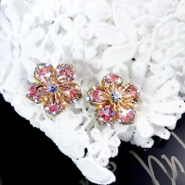Sterling Argento Orecchini with Colourful Zirconia