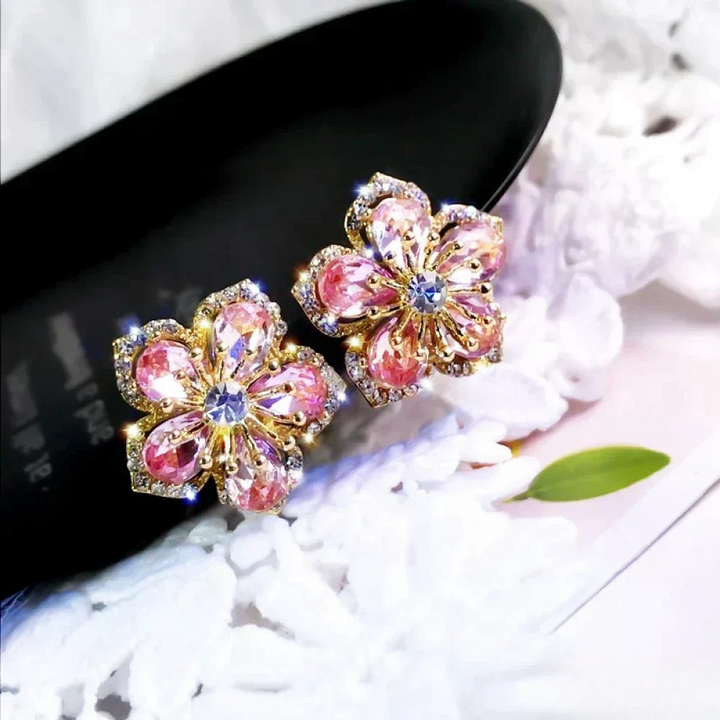 Sterling Argento Orecchini with Colourful Zirconia