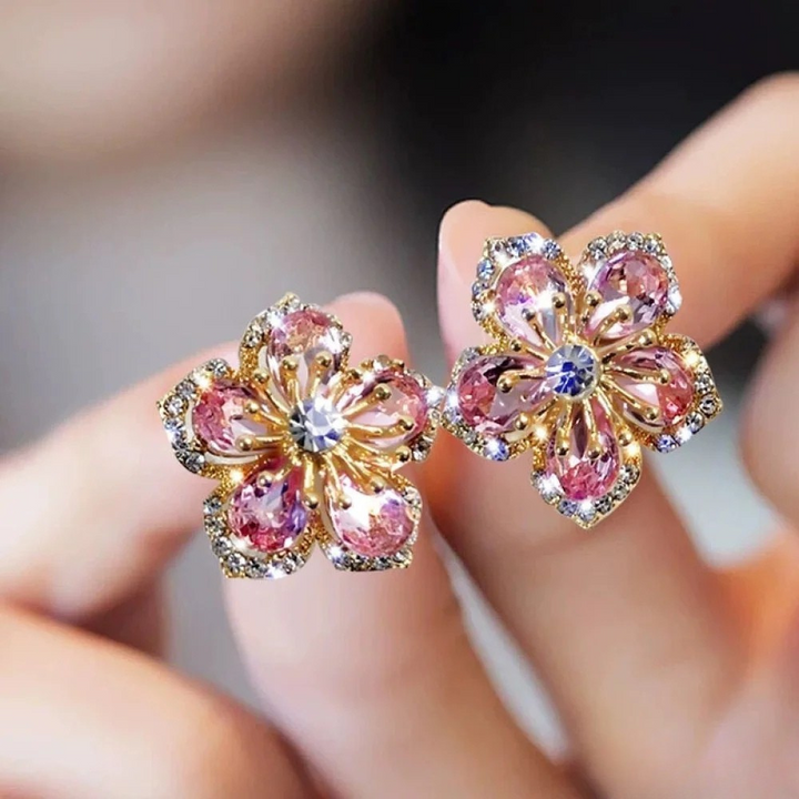Sterling Argento Orecchini with Colourful Zirconia
