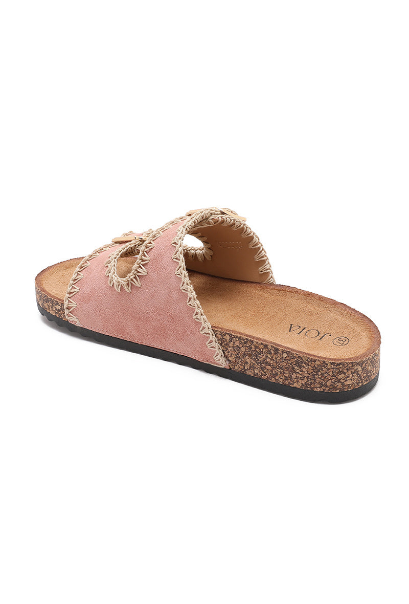 Xanthe | Rosa Wedge Sandalo