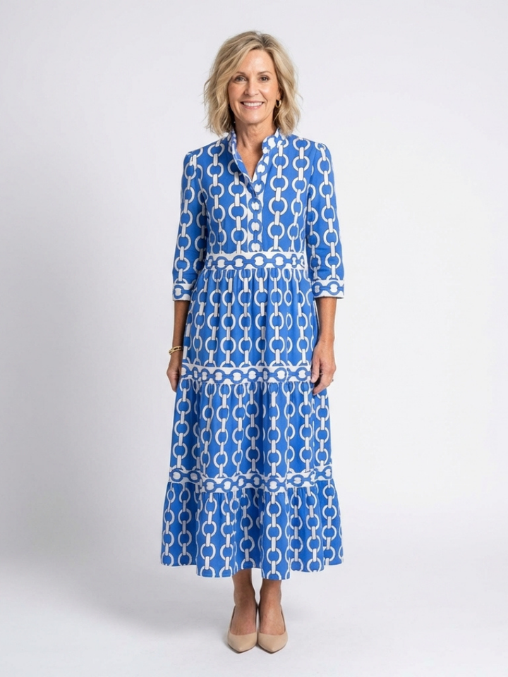 Ysolde | Chain Pattern Midi Abito