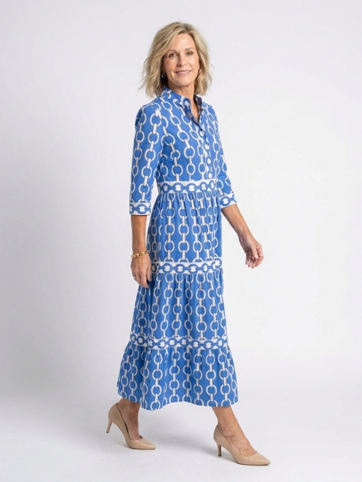 Ysolde | Chain Pattern Midi Abito