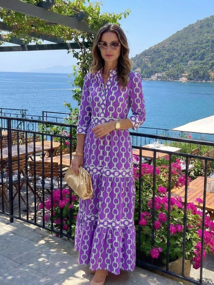 Ysolde | Chain Pattern Midi Abito