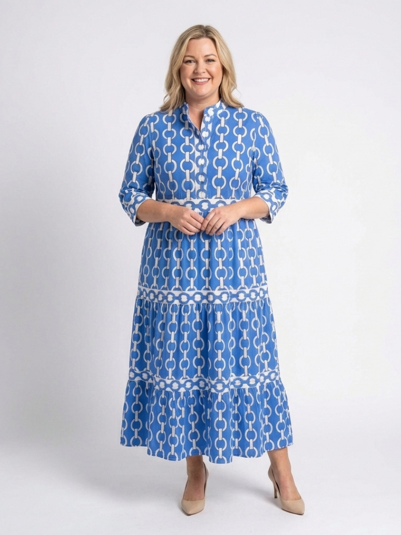 Ysolde | Chain Pattern Midi Abito
