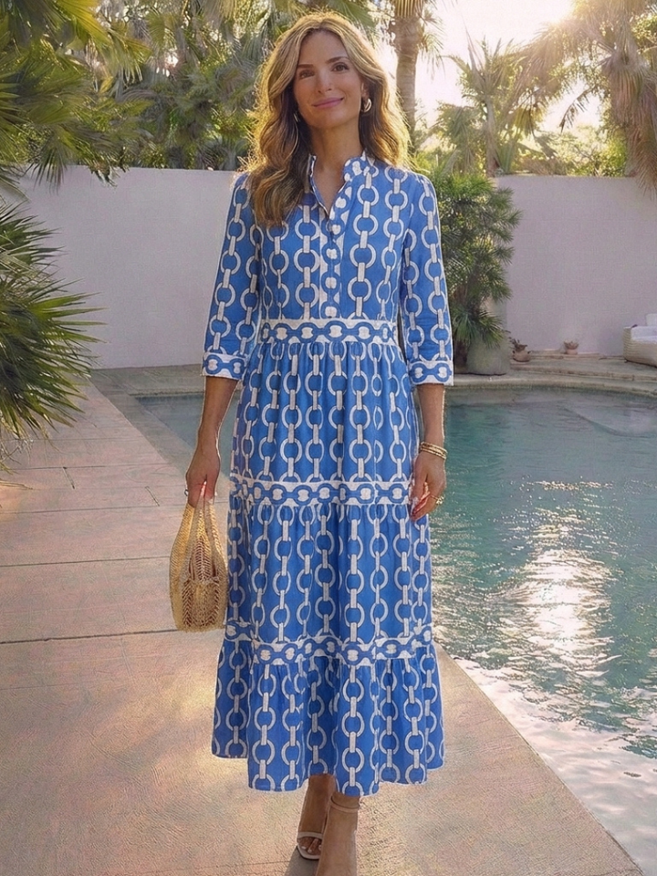Ysolde | Chain Pattern Midi Abito