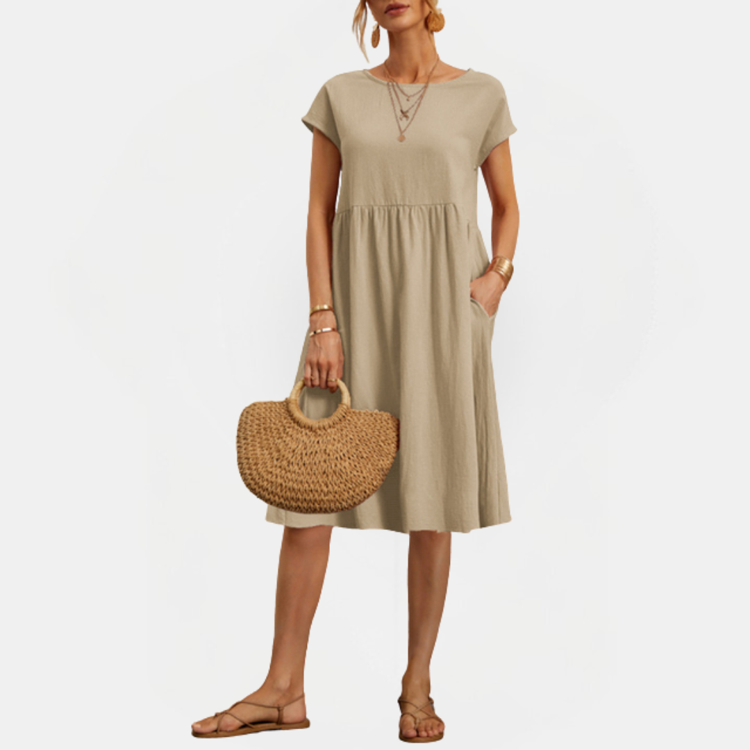 Francesca | Estate Midi Abito with Sleeves