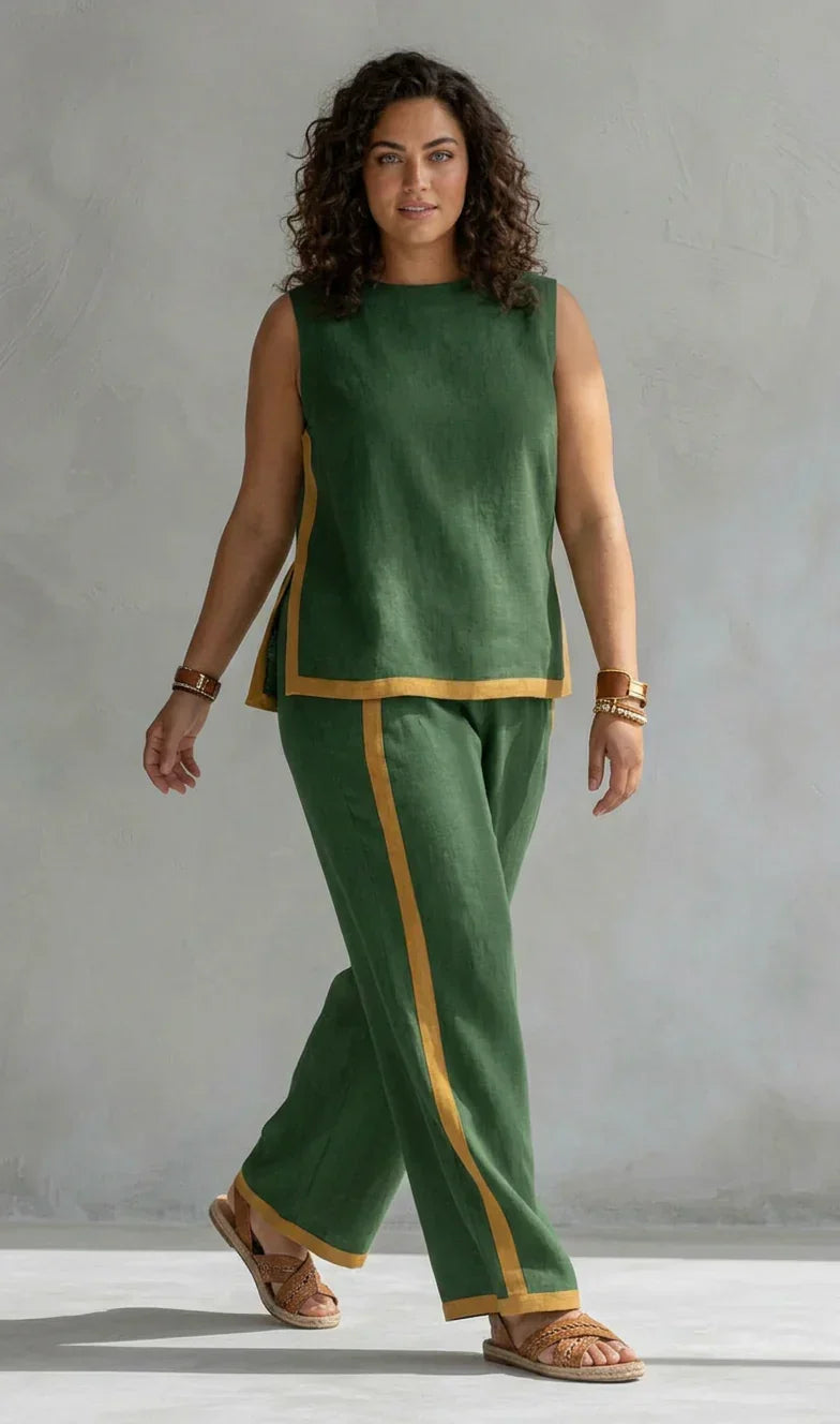Ursula | Vest and Pantaloni Completo with Bicolour Finish