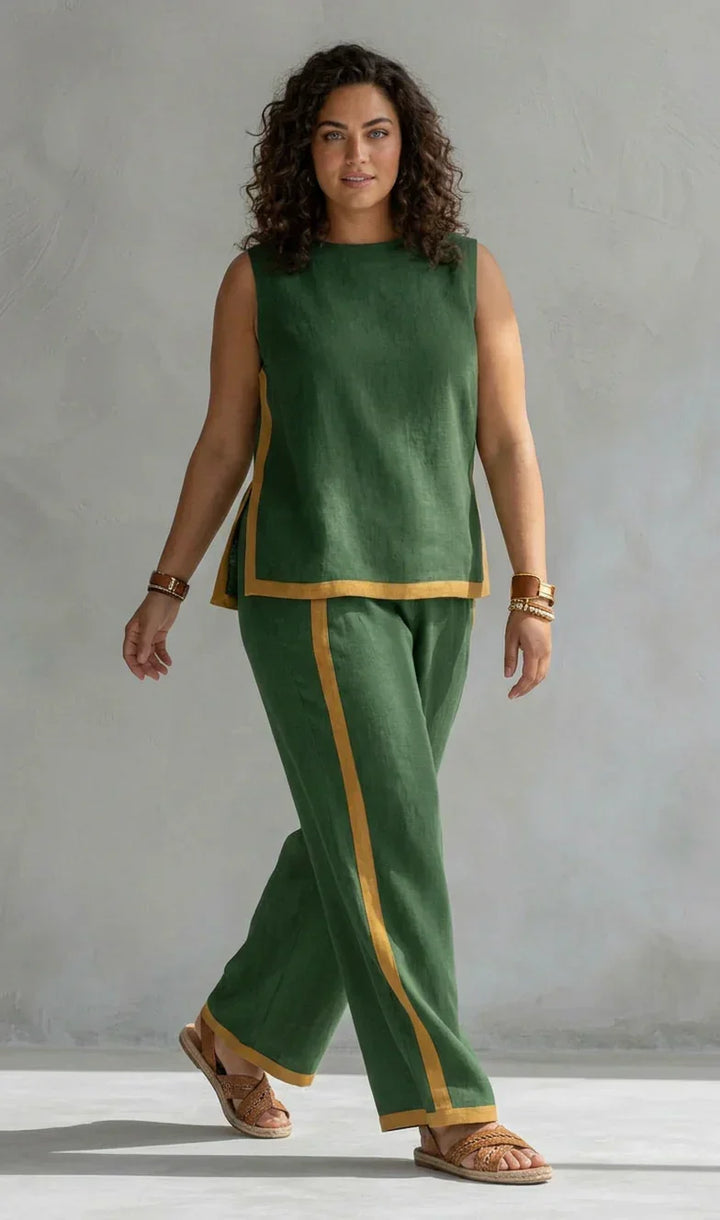 Ursula | Vest and Pantaloni Completo with Bicolour Finish