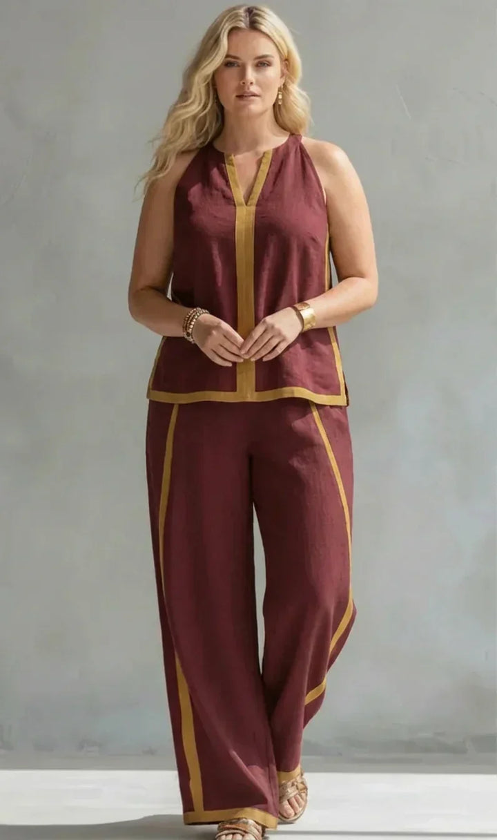 Ursula | Vest and Pantaloni Completo with Bicolour Finish
