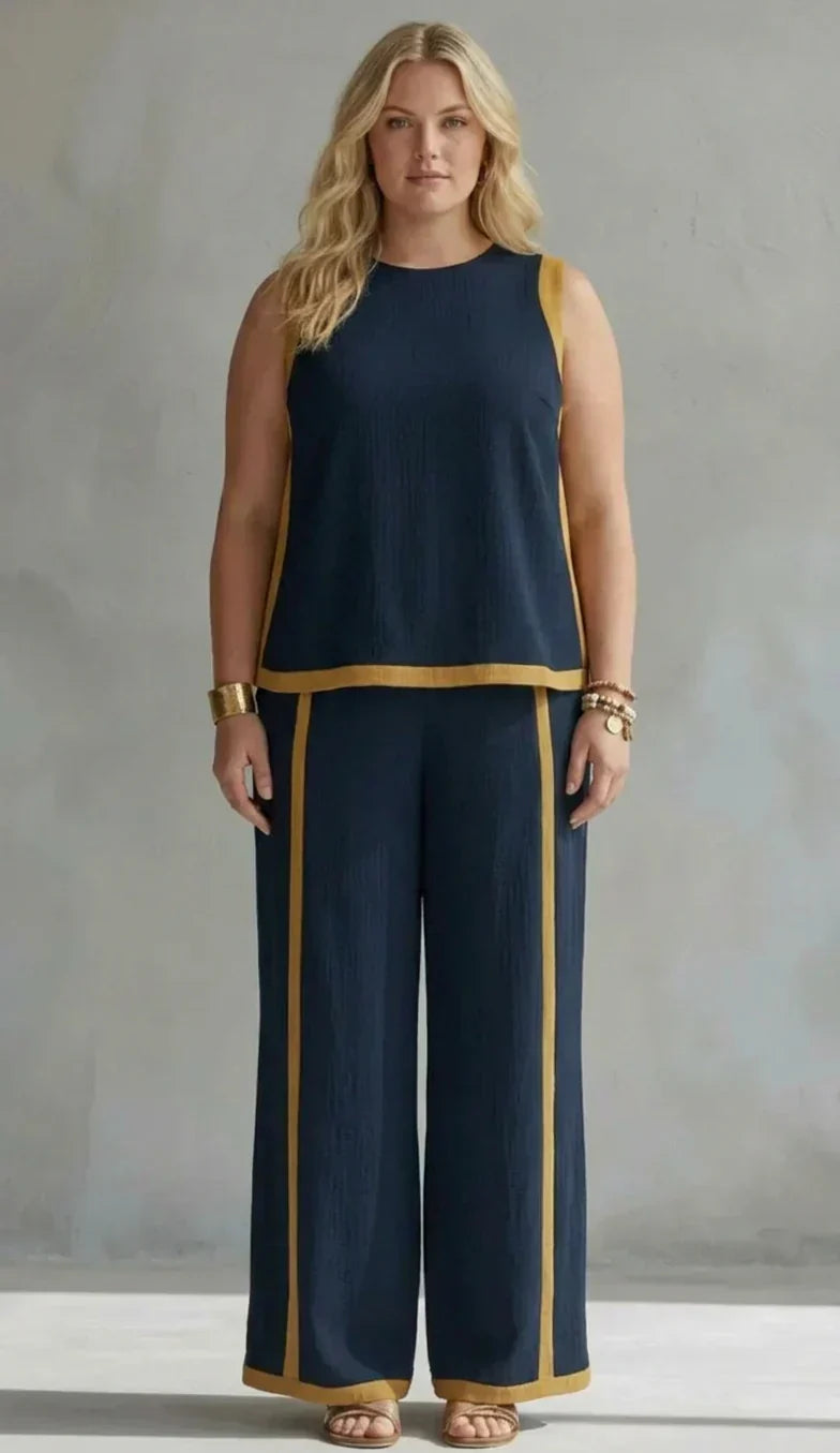 Ursula | Vest and Pantaloni Completo with Bicolour Finish