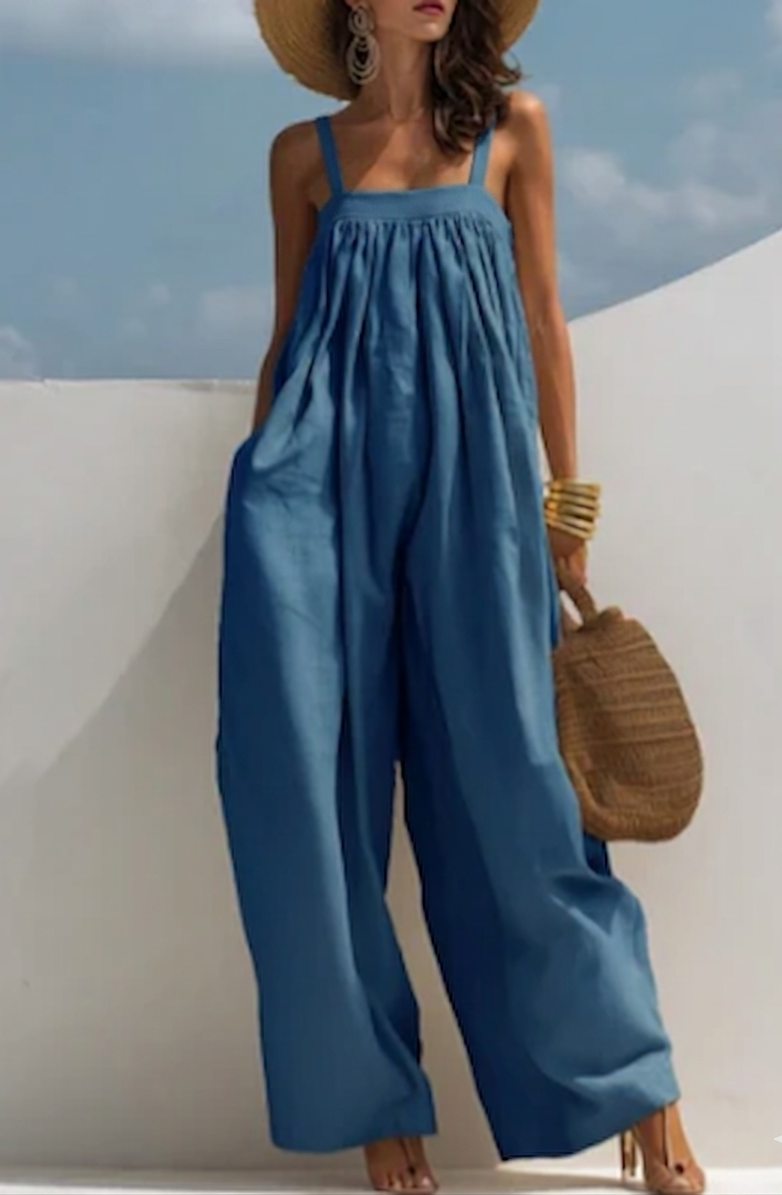 Madison | Tuta in Denim Gamba Larga