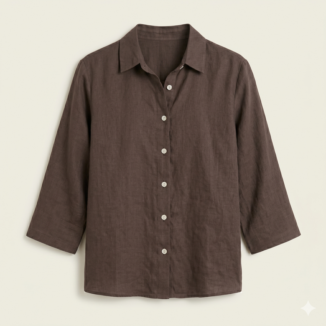 Mimi | Semplice Lino Button Camicia