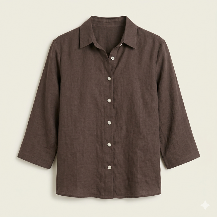 Mimi | Semplice Lino Button Camicia