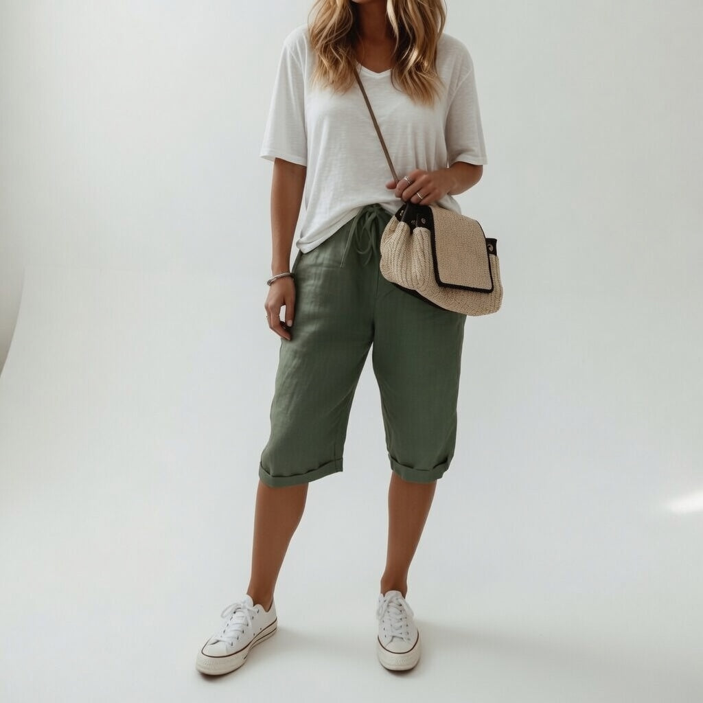 Kasey | Classico Cotone Bermuda Shorts for Women