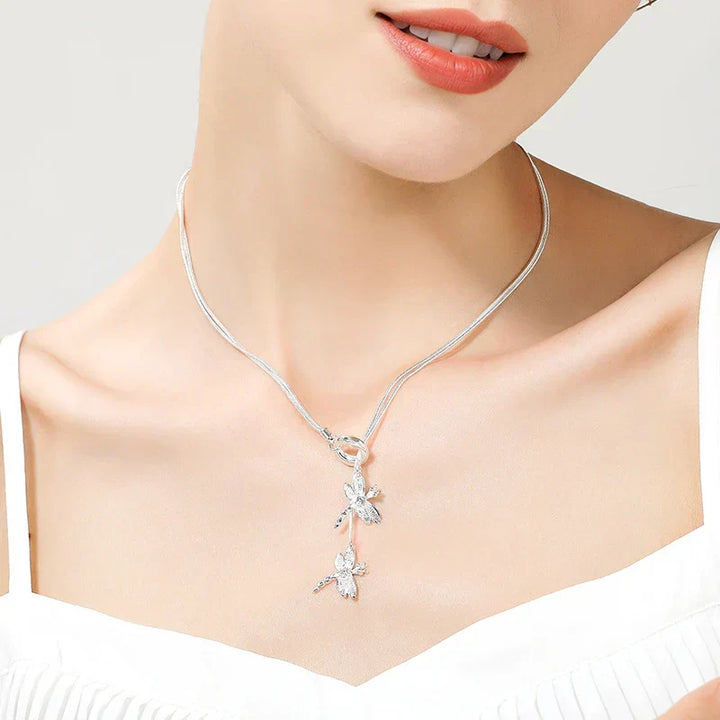 Collana con Ciondolo Libellula in Argento Sterling