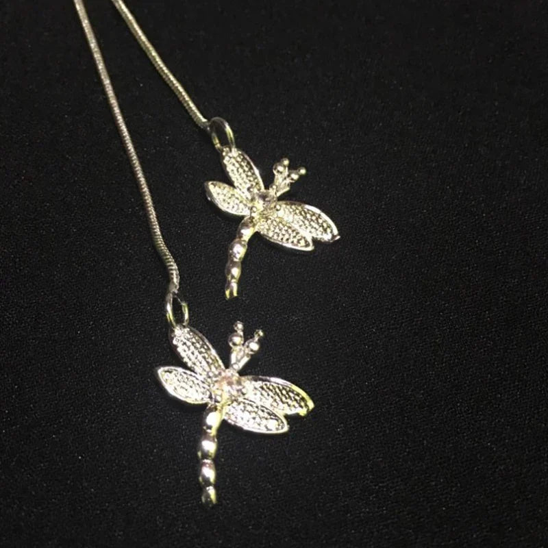 Collana con Ciondolo Libellula in Argento Sterling