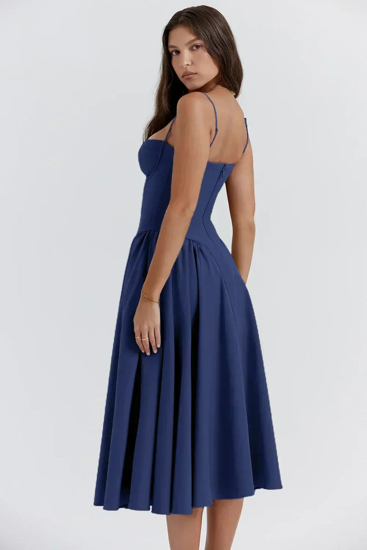 Calliope | Abito Midi con Bustier e Linea ad A