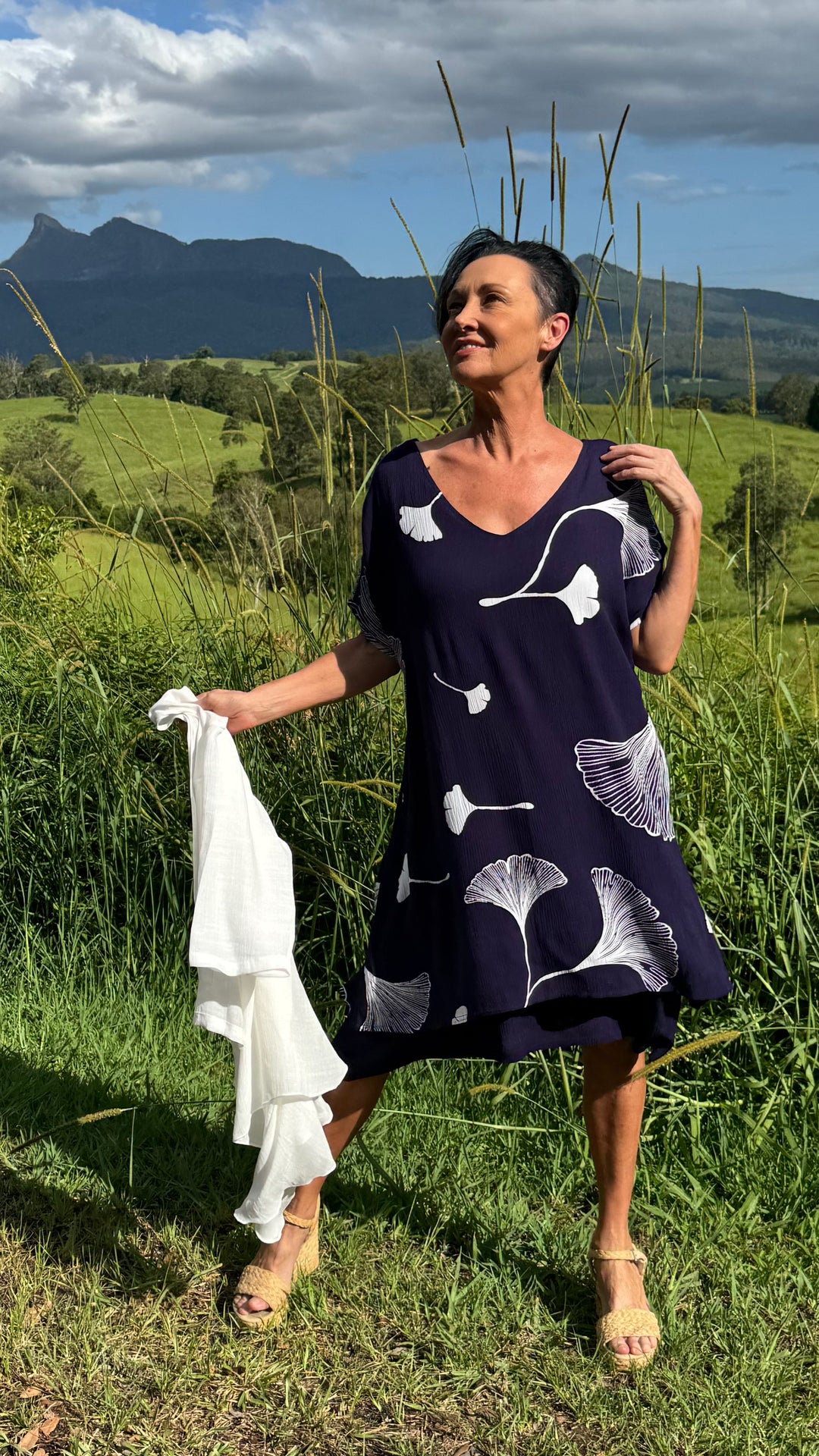 Eleanor | Garden Stampa Midi Abito