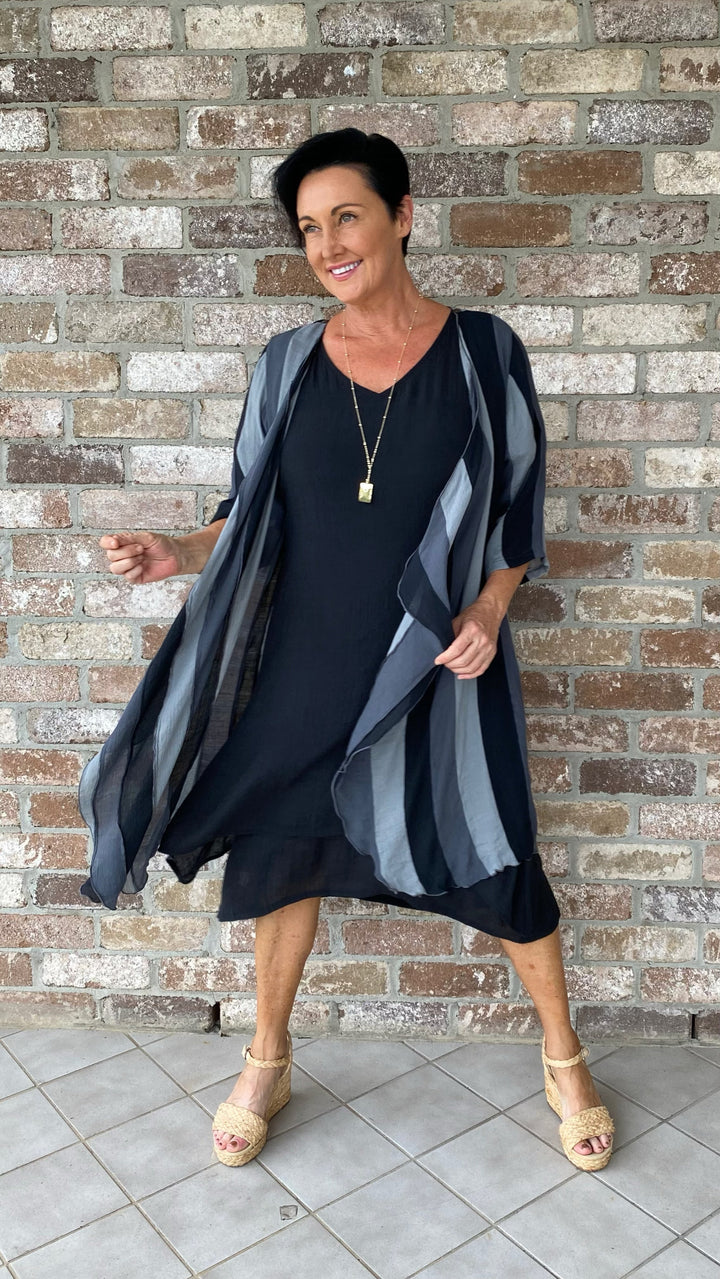 Della | Liquorice Stripe Giacca