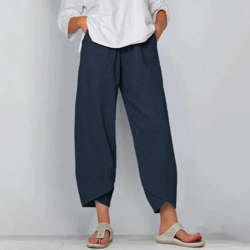 Gilly | Chic Pleated Estate Pantaloni with Pockets