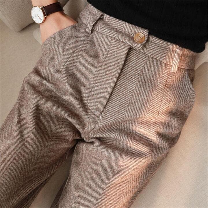 Sibyl | Tailored Straight Leg Pantaloni with Pockets