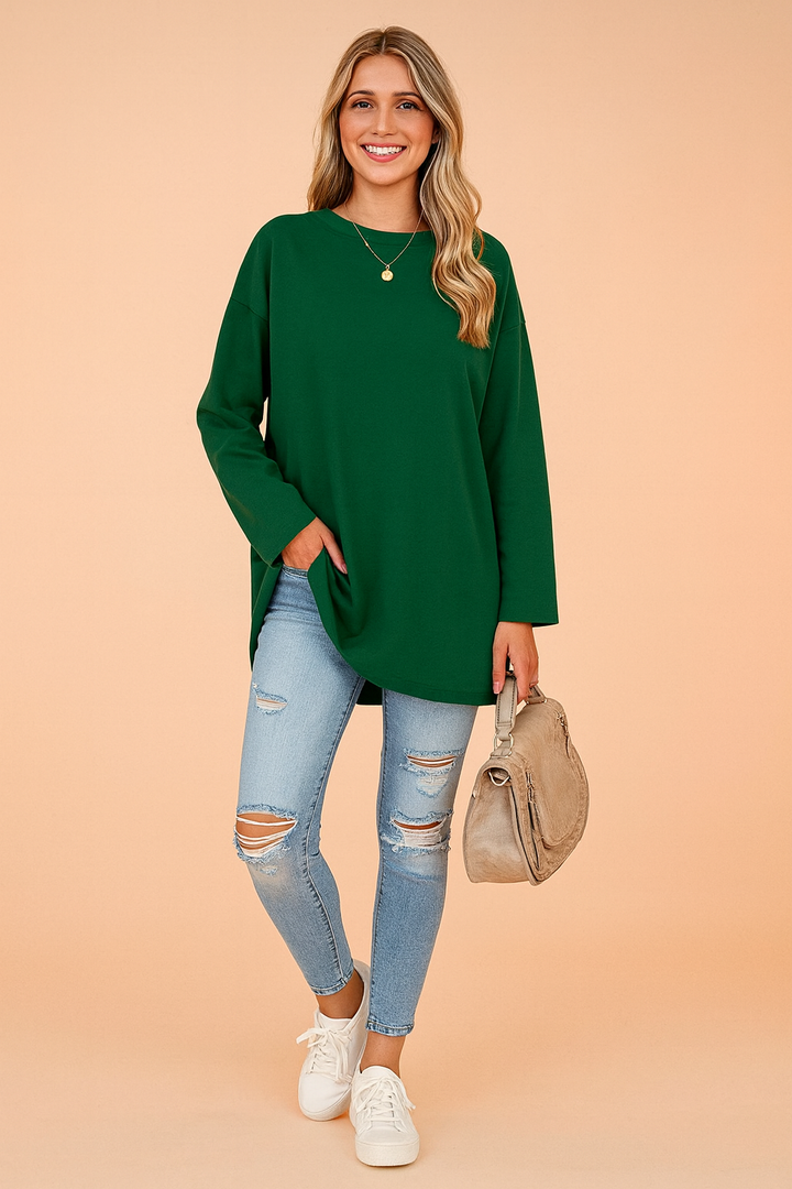 Lexi | Rilassato Manica Lunga Tunic Top