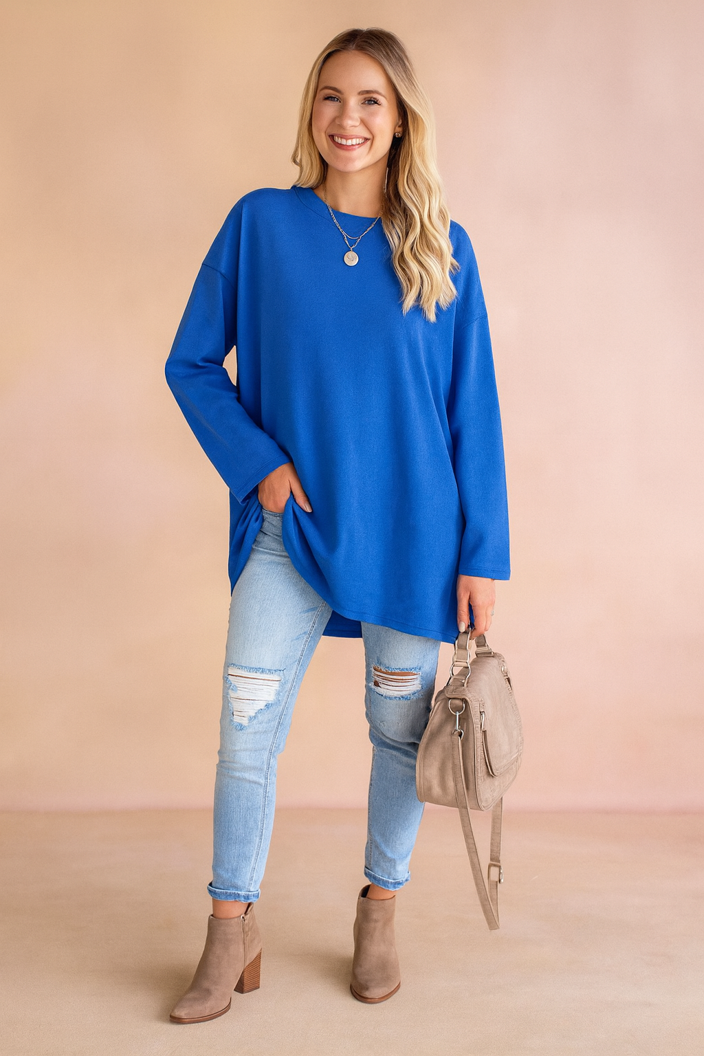 Lexi | Rilassato Manica Lunga Tunic Top